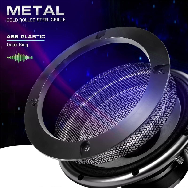 LAMAY 5 Inch Subwoofer Grill Car Home Speaker Subwoofer Guard Protector ABS Plastic Frame with Metal Meshl for Home Theater Marine and Automotive Applications DIY Speakers Decoration - Image 5